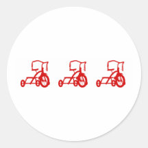 tricycles round stickers