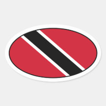 Trinidad and Tobago Flag Oval Sticker
