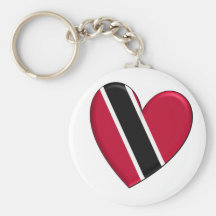Trinidad Heart Flag Key Chains