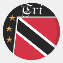 Trinidadian flag design sticker