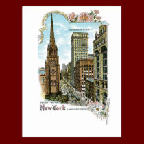 Trinity Church. New-York, Lower Broadway postcards