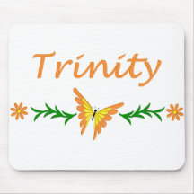 Trinity (Orange Butterfly) Mousemat
