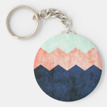 triple chevron keychain