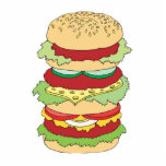 triple decker hamburger cut outs