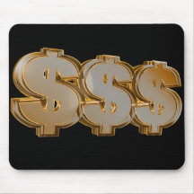 Triple Dollar Signs Mousepad