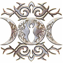 Triple Moon Moonstone Goddess Cut Outs