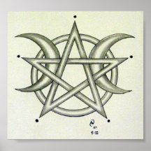 Triple moon print