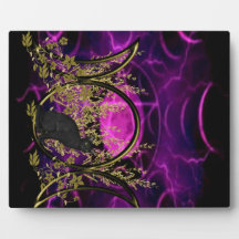Triple Moon Symbol - Black Cat Plaques