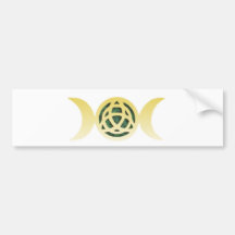 Triple Moon Triquetra Bumper Sticker