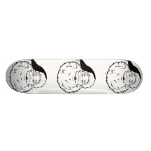 Triple Santa Skate Board Deck