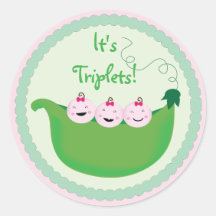 Triplet Girls Cupcake Toppers & Stickers
