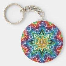 Trippy Mandala Key Chain