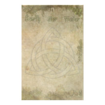 Triquetra Natural, Earth Air Water Personalized Stationery