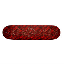 Triquetra Red Silk Skateboard
