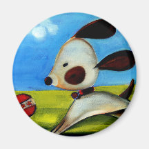 Trish Biddle Childrens Doggy 2 of 3 Refrigerator Magnets