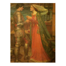 Tristan and Isolde by John William Waterhouse Postcard