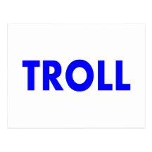 Troll Blue Postcards