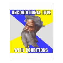 Troll God Unconditional Love Postcards