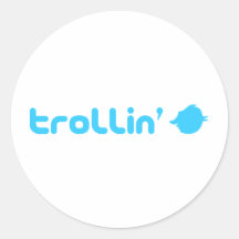 Trollin Round Stickers