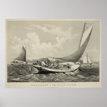 Trolling for Bluefish 1866 Print