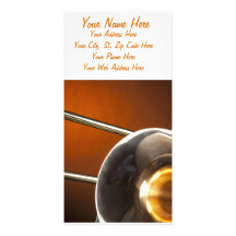 Trombone Image Custom Photo Card