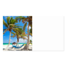 Tropical beach business card templates