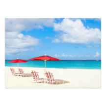 Tropical beach custom announcement