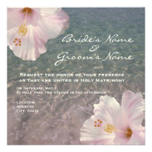 Tropical Beach Destination Wedding Invitation