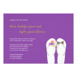 Tropical Beach Flip Flops Summer Wedding Invite invitations