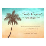 Tropical Beach Palm Tree Wedding Response Card Invites