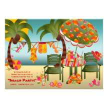 Tropical Beach Prom Invitations