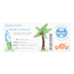 Tropical Boarding Pass Birthday Invitation