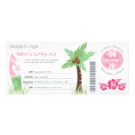 Tropical Boarding Pass Birthday Invitation