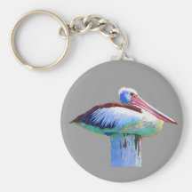 Tropical Coloured Pelican Keychains