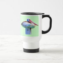 Tropical Coloured Pelican Mugs