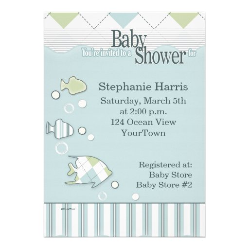 Tropical Fish Baby Shower Invitation
