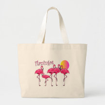 Tropical Flamingo Art Gifts Canvas Bag