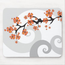 Tropical Flower Fusion Swirl Mousepad