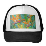 Tropical Flowers Birds Of Paradise Painting Hat