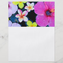 Tropical flowers full color flyer