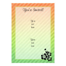 Tropical Flowers Personalised Announcement