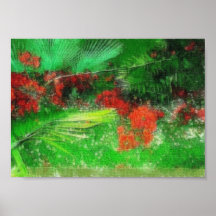 Tropical Gardens canvas Poster