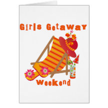 Tropical Girls Getaway Weekend Greeting Card