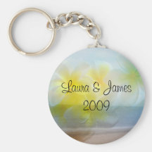 Tropical Haven Wedding Key Chain
