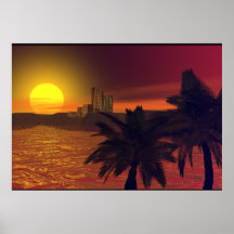 Tropical Hotel Ballester at Sunset Poster