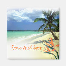 Tropical Jamaican Hawaiian Wedding Favour Keepsake Magnets