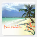 Tropical Jamaican Hawaiian Wedding Sticker