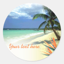 Tropical Jamaican Hawaiian Wedding Stickers