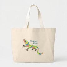Tropical Lizard Canvas Bags