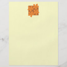 Tropical orange flowers on cream. personalised flyer